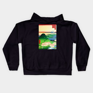 Mount Fuji & Cherry Blossoms Japanese fine art Kids Hoodie